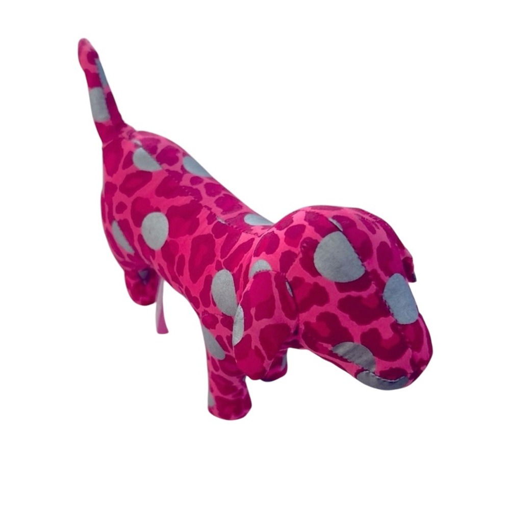 Pink Victoria’s Secret Pink Leopard Print 7” Dog Excellent Preowned Condition